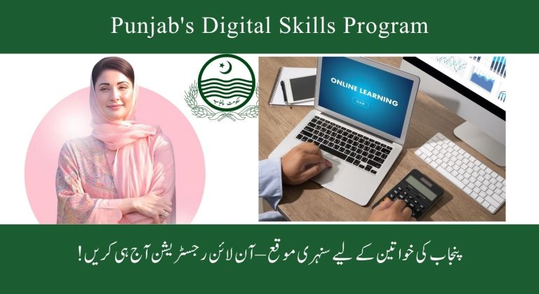 خواتین کے لیے خوشخبری! وزیرِاعلیٰ پنجاب کا ڈیجیٹل اسکلز پروگرام – ابھی آن لائن رجسٹریشن کریں